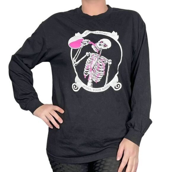 Soul Serum Skeleton Black Women's Tee shirt - Picture 1 of 10